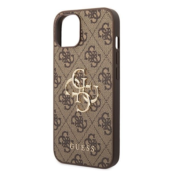 Tagakaaned Guess Guess GUHCP15S4GMGBR iPhone 15 6.1" brown/brown hardcase 4G Big Metal Logo