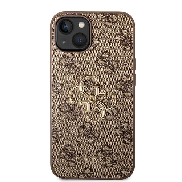 Tagakaaned Guess Guess GUHCP15S4GMGBR iPhone 15 6.1" brown/brown hardcase 4G Big Metal Logo