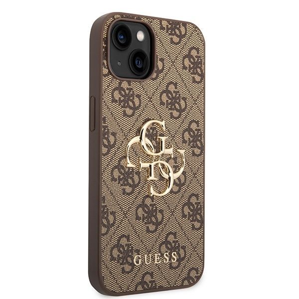 Tagakaaned Guess Guess GUHCP15S4GMGBR iPhone 15 6.1" brown/brown hardcase 4G Big Metal Logo