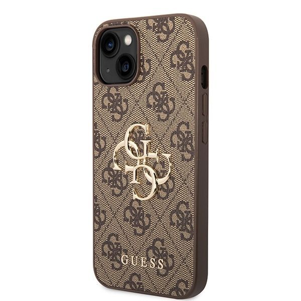 Tagakaaned Guess Guess GUHCP15S4GMGBR iPhone 15 6.1" brown/brown hardcase 4G Big Metal Logo