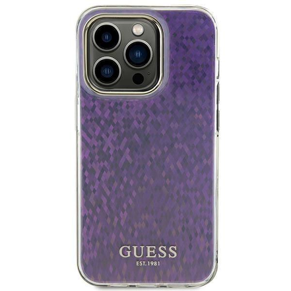 Tagakaaned Guess Guess GUHCP15XHDECMP iPhone 15 Pro Max 6.7" pink/pink hardcase IML Faceted Mirror Disco Iridescent