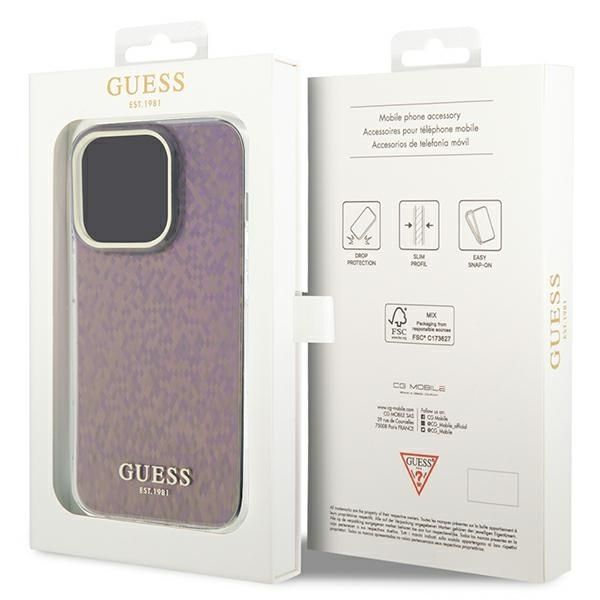 Tagakaaned Guess Guess GUHCP15XHDECMP iPhone 15 Pro Max 6.7" pink/pink hardcase IML Faceted Mirror Disco Iridescent