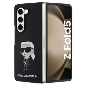Nugarėlės dėklai Karl Lagerfeld  Karl Lagerfeld KLHCZFD5SNIKBCK Z Fold5 hardcase black/black Silicone Ikonik 