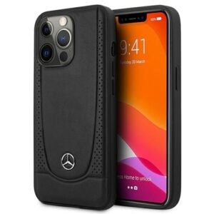 Aizmugurējais vāciņš Mercedes-Benz  Mercedes MEHCP15XARMBK iPhone 15 Pro Max 6.7" black/black hardcase Leather Urban 