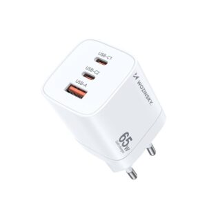 Adapter Wozinsky  Wozinsky CGWCW 65W USB-A / 2 x USB-C GaN wall charger - white 