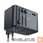 Adapter Acefast  Acefast Z1 GaN 75W PD travel charger adapter 3x USB-C 2x USB-A - black 