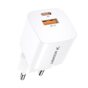Adapter Wozinsky  Wozinsky CMWCW 20W USB-C / USB-A wall charger - white 