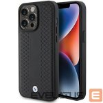 Back panel cover BMW  BMW Leather Diamond Pattern case for iPhone 15 Pro Max - black 