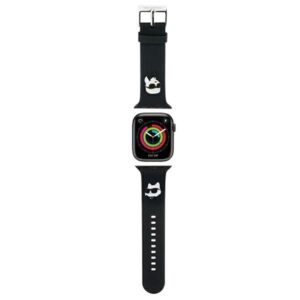 Aizmugurējais vāciņš Karl Lagerfeld  Karl Lagerfeld 3D Rubber Karl&Choupette Heads strap for Apple Watch 38/40/41mm - black 