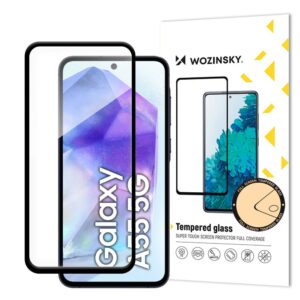 Apsauginiai stiklai Wozinsky  Wozinsky Tempered Glass Full Glue for Samsung Galaxy A55 with black frame 