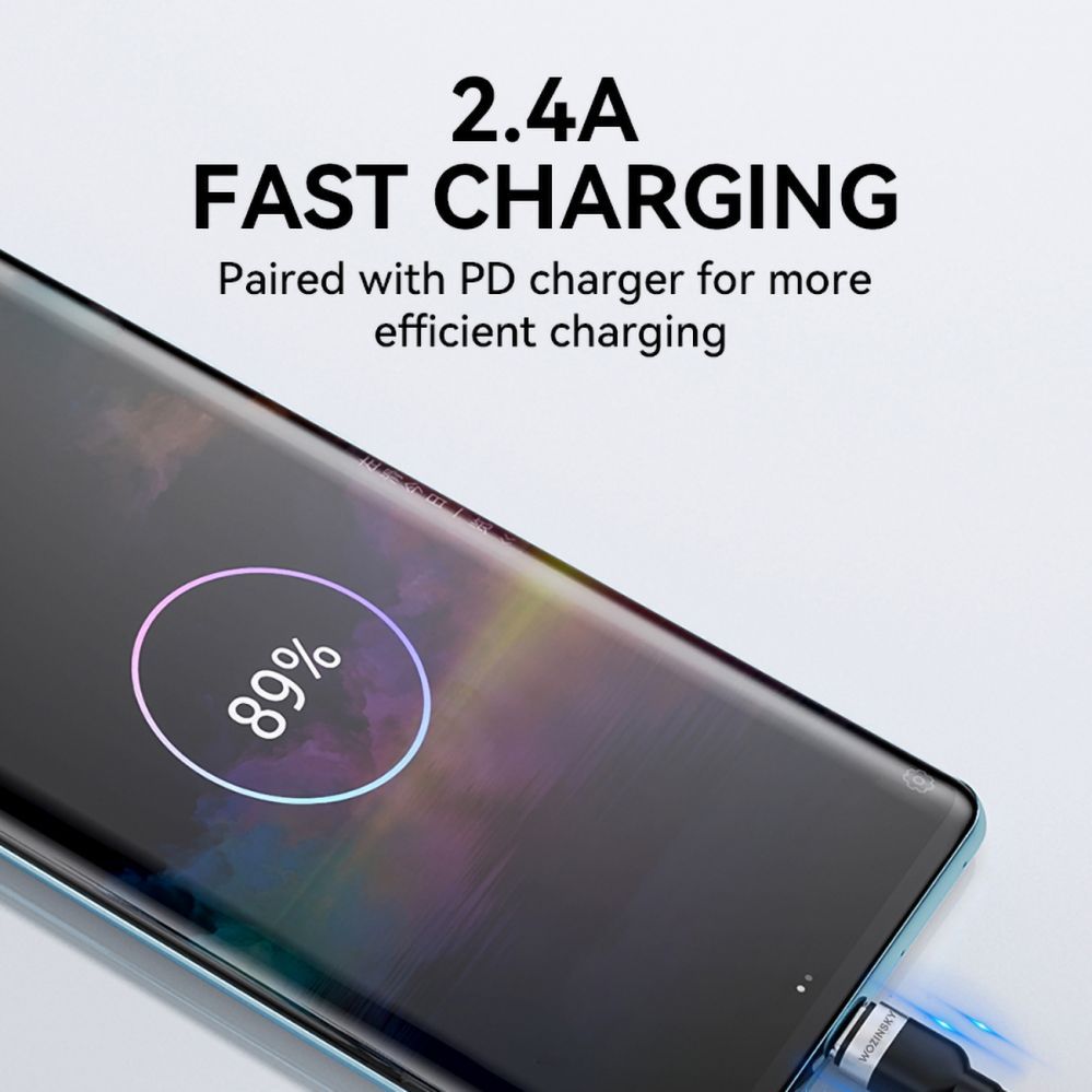 Cable Wozinsky Wozinsky WNBAC1 USB-A / USB-C 2.4A cable 1 m - black