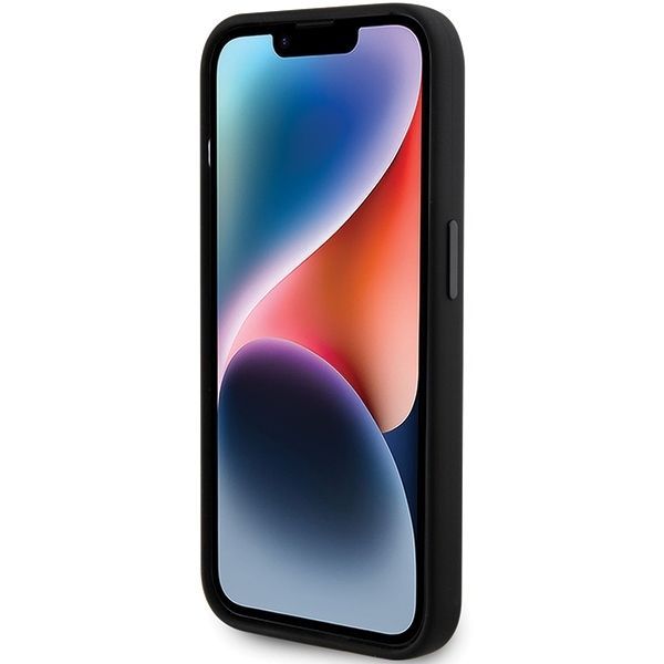 Nugarėlės dėklai Karl Lagerfeld Karl Lagerfeld Silicone Ikonik Metal Pin case for iPhone 15 Pro - black