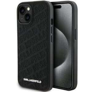 Nugarėlės dėklai Karl Lagerfeld  Karl Lagerfeld Quilted K Pattern case for iPhone 15 Plus / 14 Plus - black 