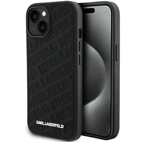 Tagakaaned Karl Lagerfeld Apple Karl Lagerfeld Quilted K Pattern case for iPhone 15 - black