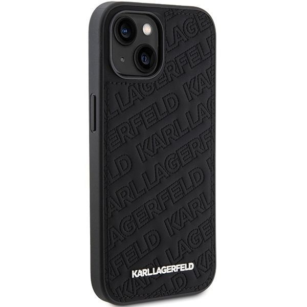 Tagakaaned Karl Lagerfeld Apple Karl Lagerfeld Quilted K Pattern case for iPhone 15 - black