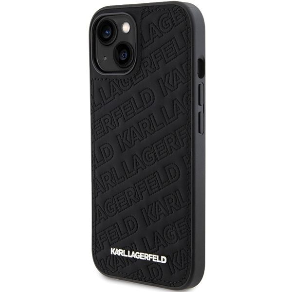 Tagakaaned Karl Lagerfeld Apple Karl Lagerfeld Quilted K Pattern case for iPhone 15 - black