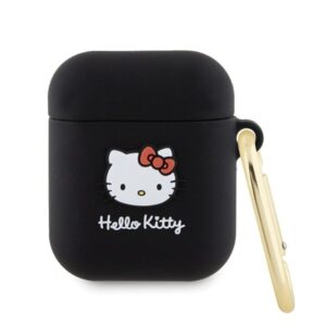 Muu telefoni lisavarustus Hello Kitty  Hello Kitty Silicone 3D Kitty Head case for AirPods 1/2 - black 
