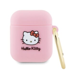Muu telefoni lisavarustus Hello Kitty  Hello Kitty Silicone 3D Kitty Head case for AirPods 1/2 - pink 