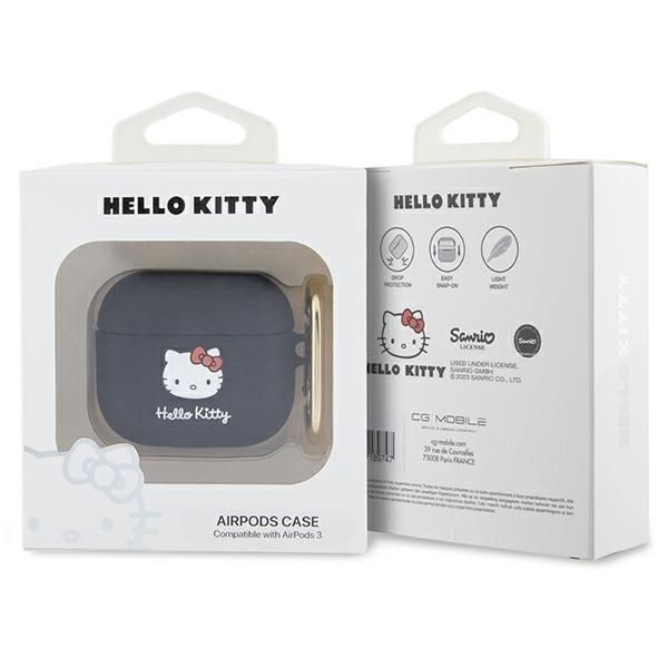 Muu telefoni lisavarustus Hello Kitty Hello Kitty Silicone 3D Kitty Head case for AirPods 3 - black