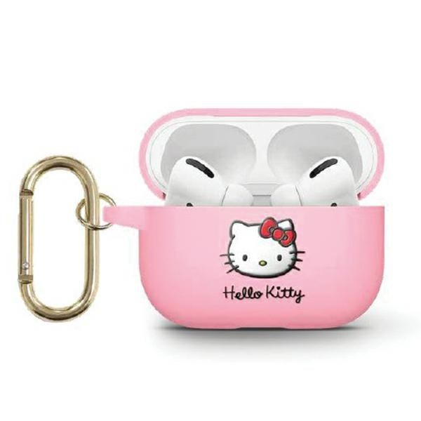Muu telefoni lisavarustus Hello Kitty Hello Kitty Silicone 3D Kitty Head case for AirPods 3 - pink