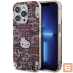Back panel cover Hello Kitty  Hello Kitty IML Tags Graffiti case for iPhone 13 Pro / 13 - pink 