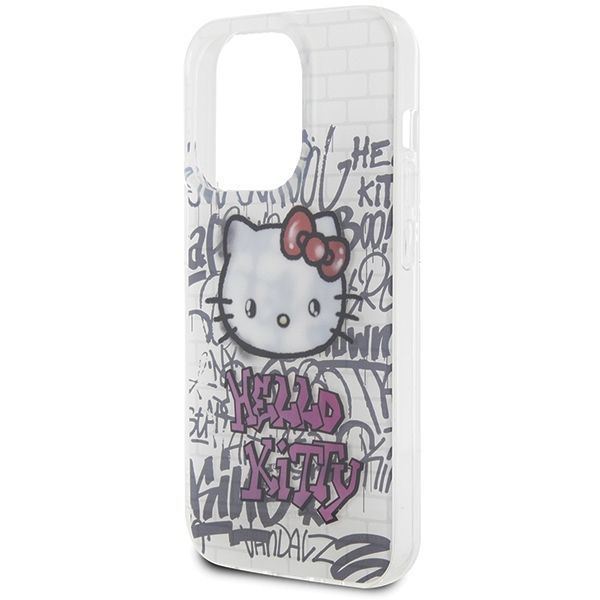 Tagakaaned Hello Kitty Hello Kitty IML Kitty On Bricks Graffiti case for iPhone 13 Pro Max - white