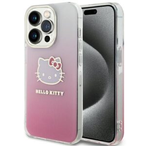 Aizmugurējais vāciņš Hello Kitty  Hello Kitty IML Gradient Electrop Kitty Head case for iPhone 14 Pro - pink 