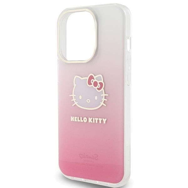 Aizmugurējais vāciņš Hello Kitty Hello Kitty IML Gradient Electrop Kitty Head case for iPhone 14 Pro - pink