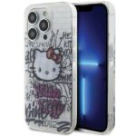 Nugarėlės dėklai Hello Kitty  Hello Kitty IML Kitty On Bricks Graffiti case for iPhone 14 Pro - white 