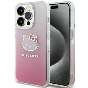 Aizmugurējais vāciņš Hello Kitty  Hello Kitty IML Gradient Electrop Kitty Head case for iPhone 14 Pro Max - pink 