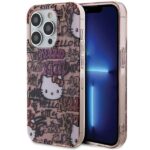 Back panel cover Hello Kitty  Hello Kitty IML Tags Graffiti case for iPhone 14 Pro Max - pink 