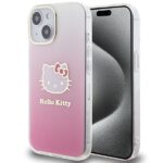 Чехол на заднюю панель Hello Kitty  Hello Kitty IML Gradient Electrop Kitty Head case for iPhone 15 - pink 