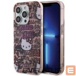 Back panel cover Hello Kitty  Hello Kitty IML Tags Graffiti case for iPhone 15 Pro Max - pink 