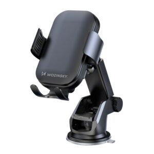 Auto holder Wozinsky  Wozinsky WUMID Phone Holder with 15W Inductive Charger for Car Dashboard - Black 