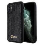 Aizmugurējais vāciņš Guess  Guess Sequin Script Metal case for iPhone 11 / Xr - black 