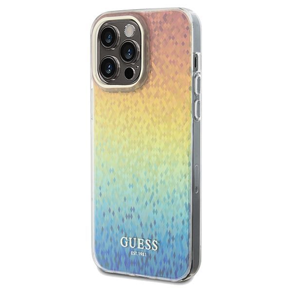Back panel cover Guess Guess IML Faceted Mirror Disco Iridescent case for iPhone 13 Pro Max - multicolored
