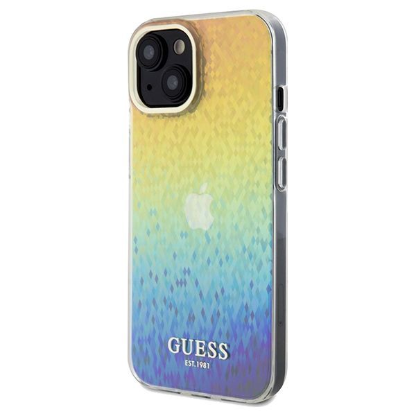 Back panel cover Guess Guess IML Faceted Mirror Disco Iridescent case for iPhone 14 / 15 / 13 - multicolor
