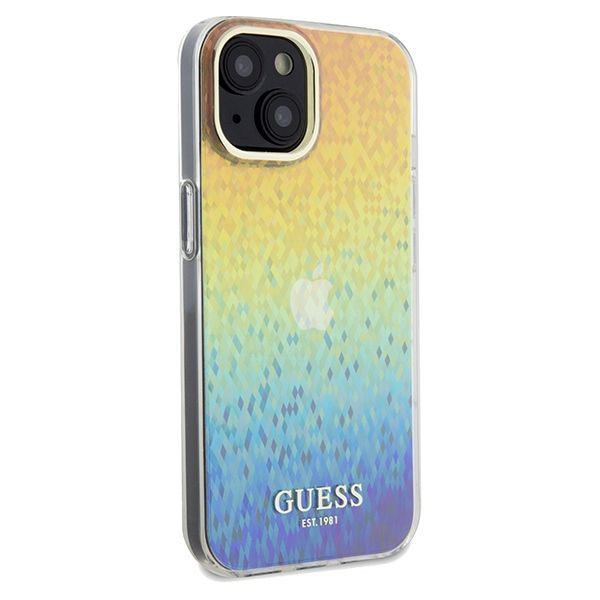 Back panel cover Guess Guess IML Faceted Mirror Disco Iridescent case for iPhone 14 / 15 / 13 - multicolor