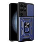 Tagakaaned Hurtel - Hybrid Armor Camshield case for Samsung Galaxy S24 Ultra armored with camera cover - blue 