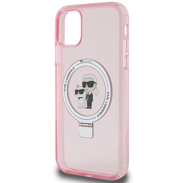 Tagakaaned Karl Lagerfeld Karl Lagerfeld Ring Stand Karl&Choupette MagSafe case for iPhone 11 / Xr - pink