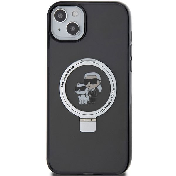 Tagakaaned Karl Lagerfeld Karl Lagerfeld Ring Stand Karl&Choupette MagSafe case for iPhone 14 / 15 / 13 - black