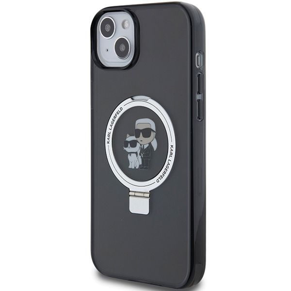 Tagakaaned Karl Lagerfeld Karl Lagerfeld Ring Stand Karl&Choupette MagSafe case for iPhone 14 / 15 / 13 - black