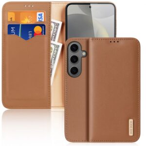 Aizmugurējais vāciņš Dux Ducis  Dux Ducis Hivo case with flap and RFID blocker for Samsung Galaxy S24+ - brown 