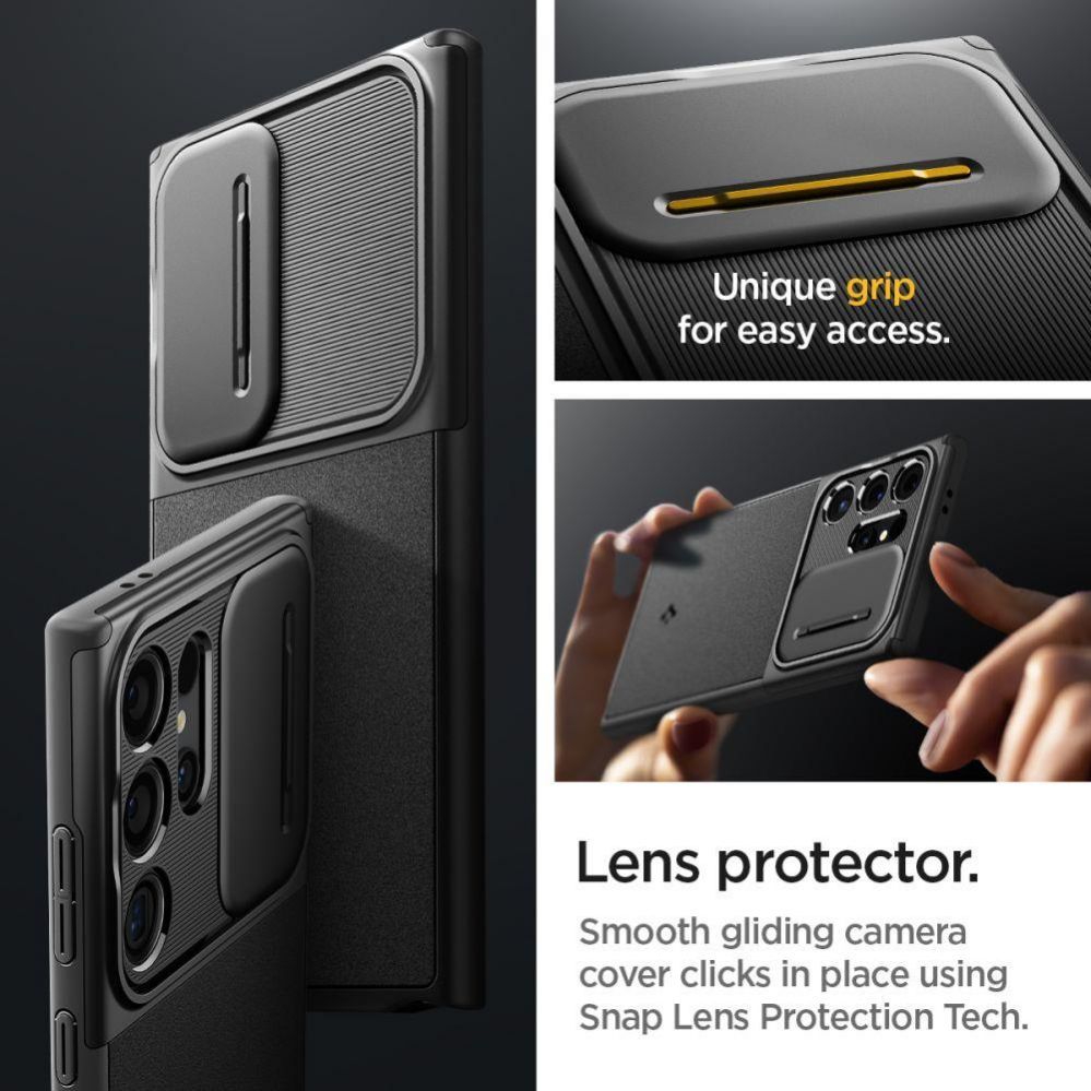 Other Phone Accessory Spigen Spigen Optik Armor Case for Samsung Galaxy S24 Ultra - Black