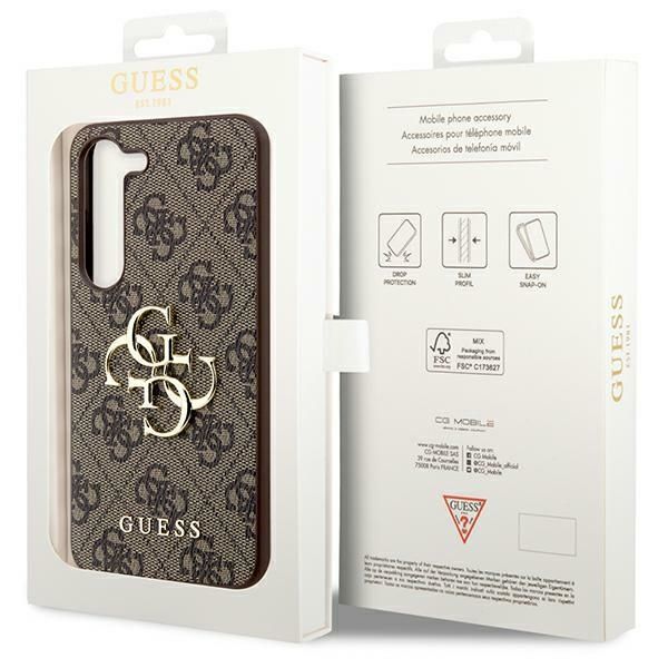 Other Phone Accessory Guess Guess 4G Big Metal Logo case for Samsung Galaxy S24+ - brown