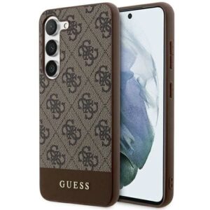 Cits mobilo telefonu aksesuārs Guess  Guess 4G Stripe Collection case for Samsung Galaxy S24+ - brown