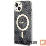 Back panel cover Guess  Guess 4G MagSafe case for iPhone 15 Plus / 14 Plus - black