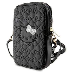 Muu telefoni lisavarustus Hello Kitty  Hello Kitty Quilted Bows Strap bag - black 