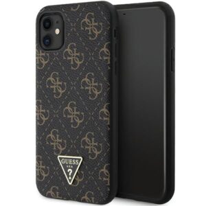 Aizmugurējais vāciņš Guess  Guess 4G Triangle Metal Logo case for iPhone 11 / XR - black