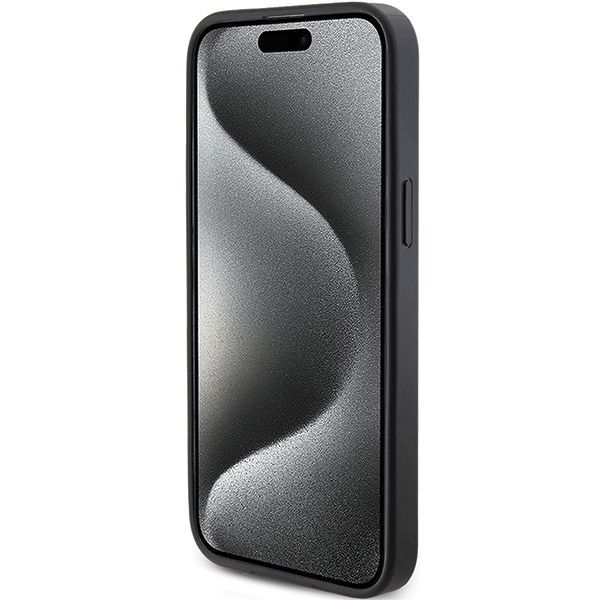 Back panel cover Guess Guess 4G Triangle Metal Logo case for iPhone 14 Pro Max - black
